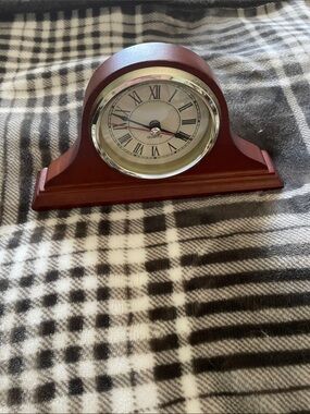 Classic Mantel Clock in Deep Cherry Red